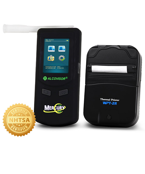 Alcovisor MERCURY – DOT Evidential Breath Tester with Bluetooth Wireless Printer